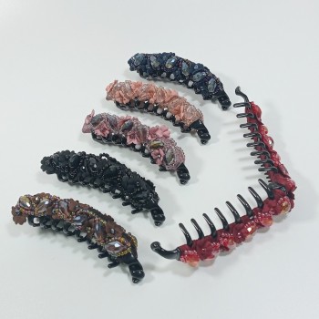  Банан (цена за 1шт), глянцевый пластик, ткань, бисер, арт. 6212