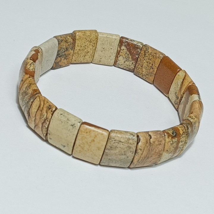 Браслет из песчаной (песочной) яшмы, арт. 21381  Браслет из песчаной (песочной) яшмы, арт. 21381
