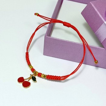Браслет "Вишенка" на затяжках, арт. 21264