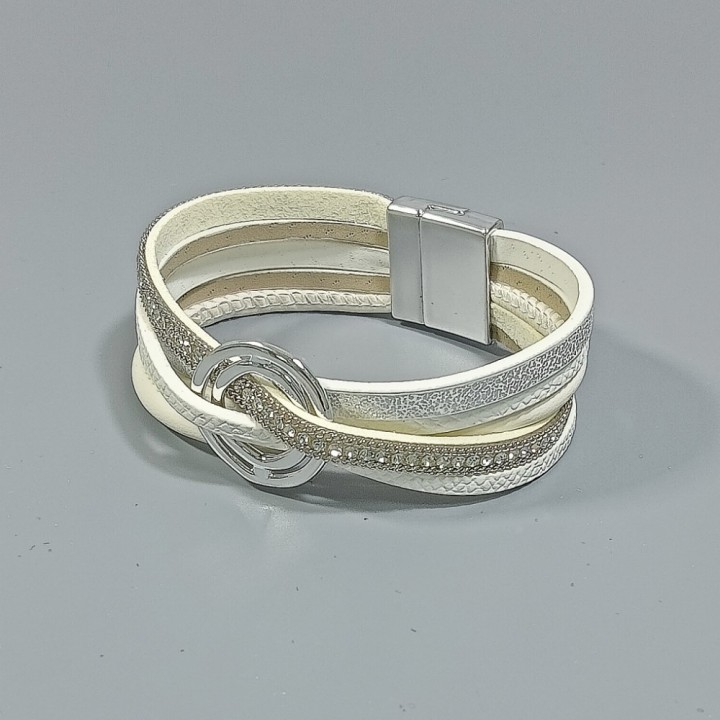  Браслет кожаный на магнитной застежке, арт. 21373-3