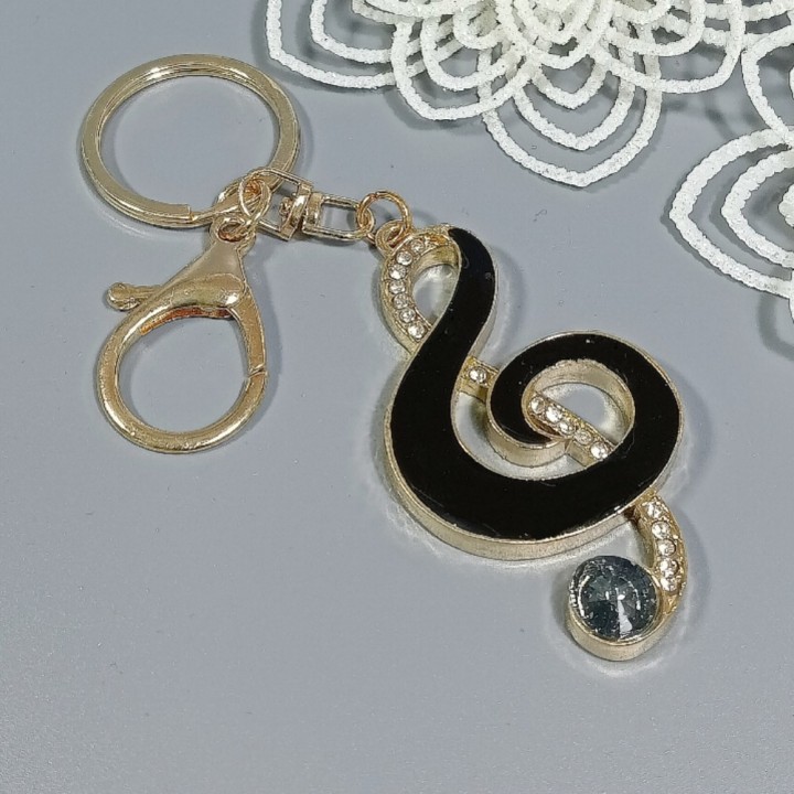  Брелок "скрипичный ключ" арт. 48115, металл, эмаль