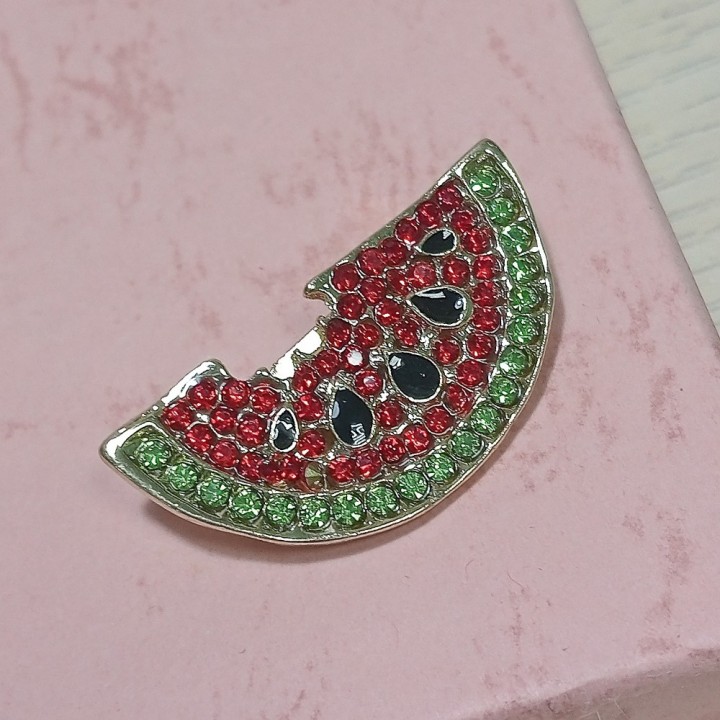  Брошь арт. 27344 (металл, стразы), 4х2см