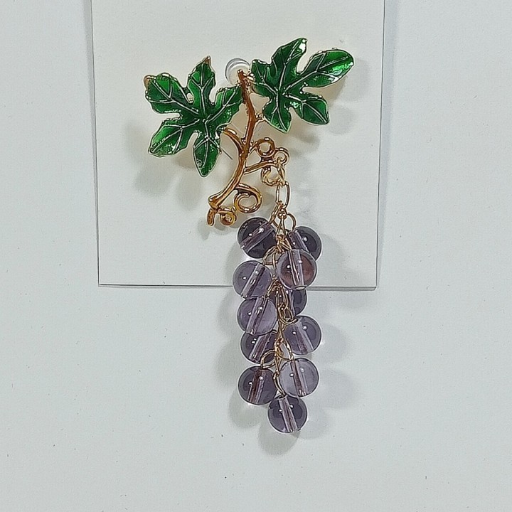  Брошь арт. 27425 (металл, стекло, эмаль), 4.2х8см