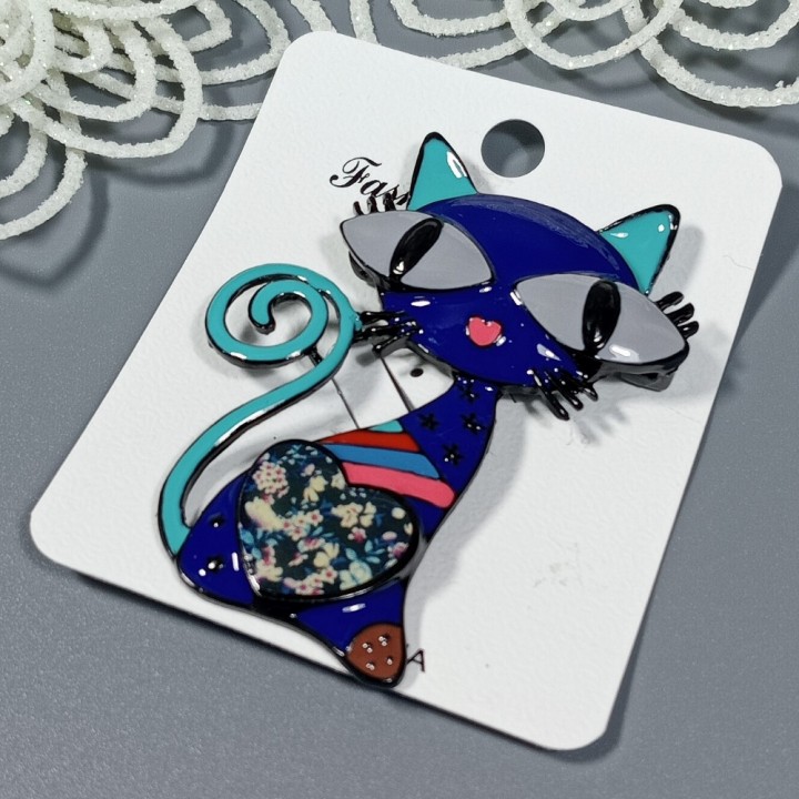  Брошь арт. 27287-3 (металл, эмаль), 4х6см