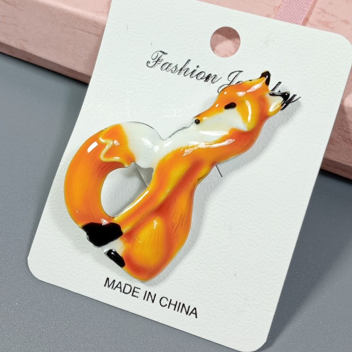  Брошь арт. 27289 (металл, эмаль), 3.3х5.3см