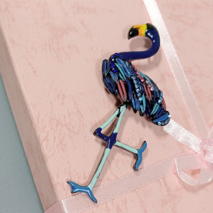  Брошь арт. 27272-1 (металл, эмаль), 3.8х8.6см