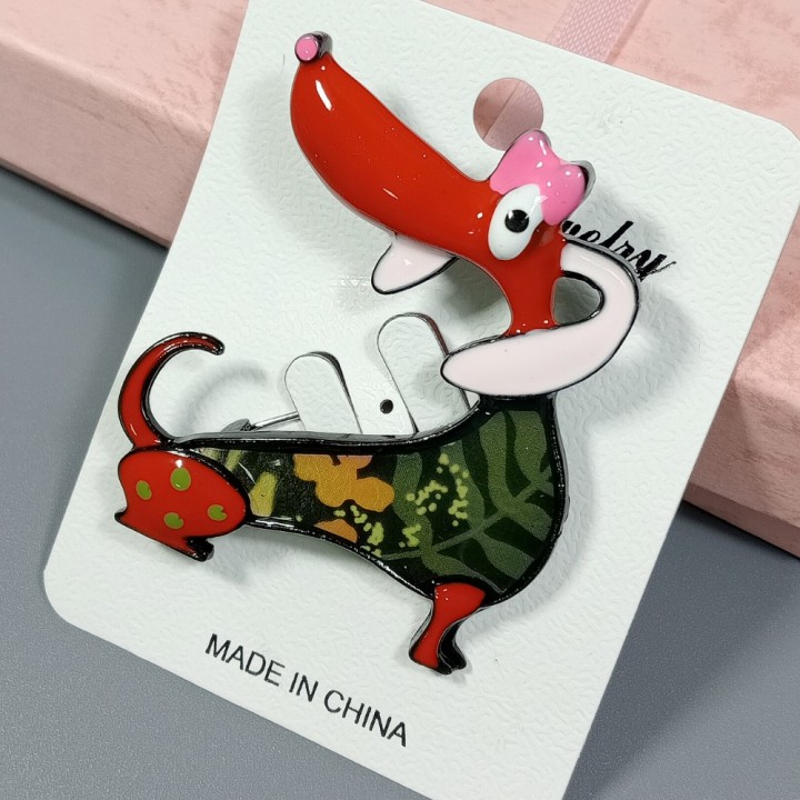  Брошь арт. 27240-1 (металл, эмаль), 4.5х5.5см