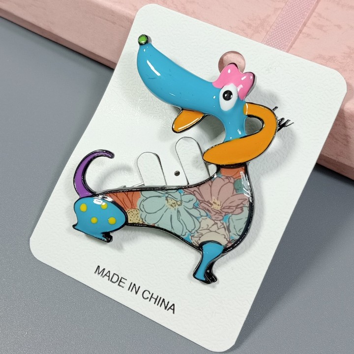  Брошь арт. 27240-2 (металл, эмаль), 4.5х5.5см