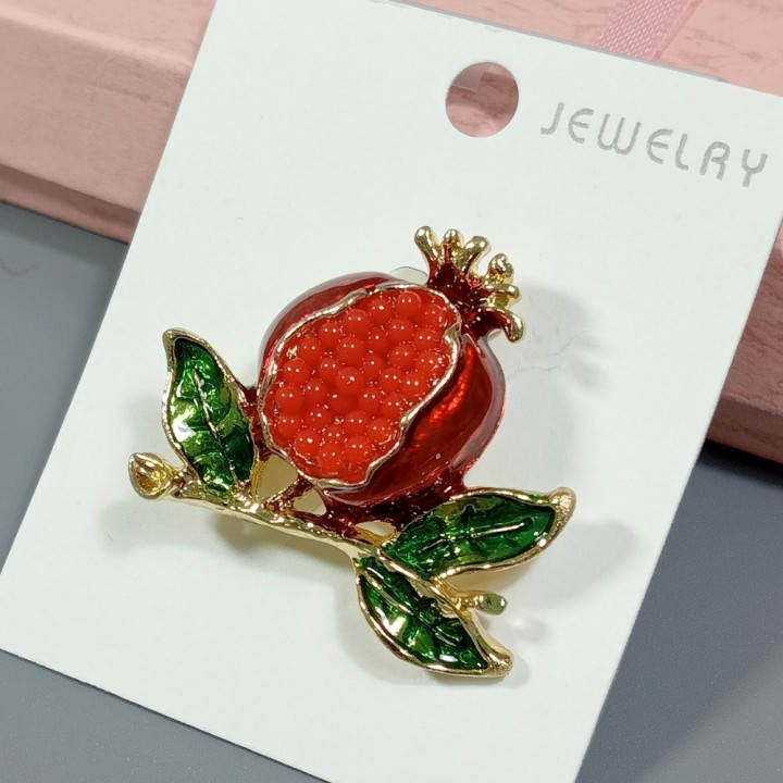  Брошь арт. 27301 (металл, эмаль), 4х3.4см