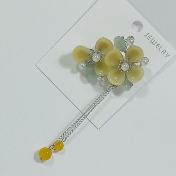  Брошь арт. 27409-2 (металл, стразы, акрил)