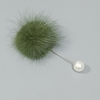  Брошь-булавка арт. 2747-1 (металл, стразы), 5.5х9.5см