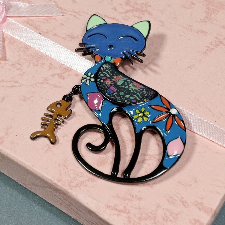  Брошь арт. 27284-1 (металл, эмаль), 4.5х6.5см