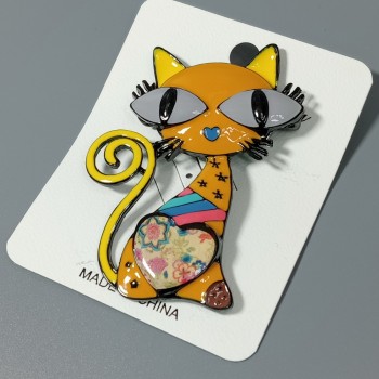  Брошь арт. 27287-2 (металл, эмаль), 4х6см