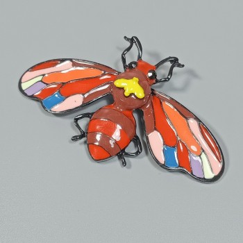  Брошь арт. 27390 (металл, эмаль), 7.5х4.5см