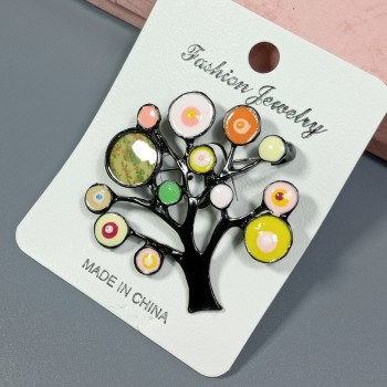  Брошь арт. 27258-1 (металл, эмаль), 4.7см