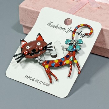  Брошь арт. 27382-2 (металл, эмаль), 6.5х4.5см