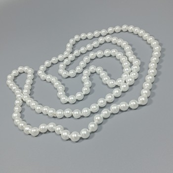 Бусы 120-130см, цвет - белый, арт. 2024-01