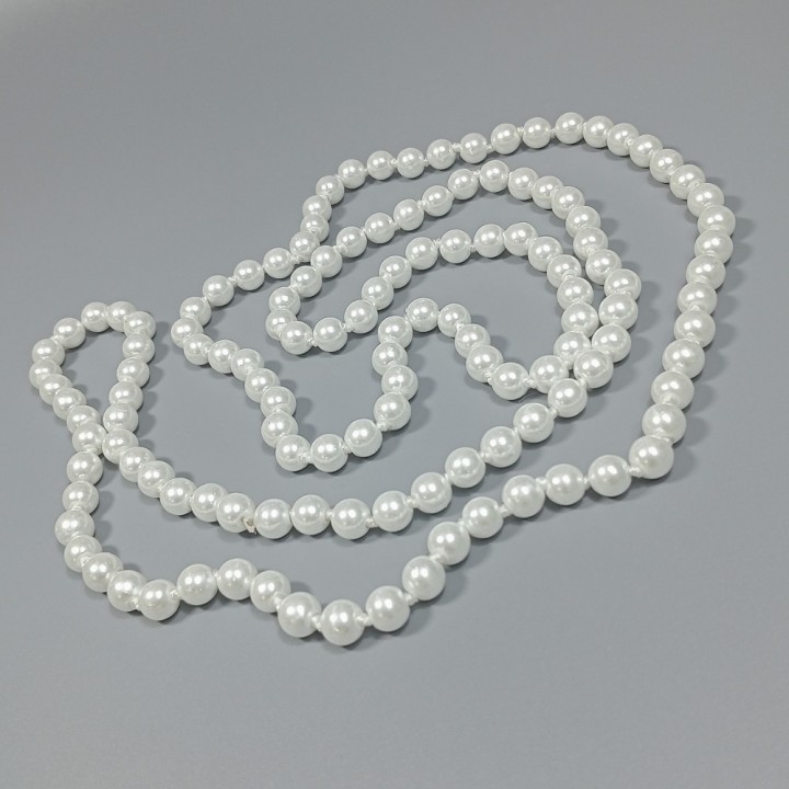 Бусы 120-130см, цвет - белый, арт. 2024-01