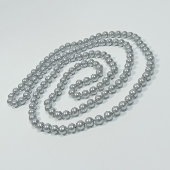 Бусы 120-130см, цвет - серый, арт. 2024-07