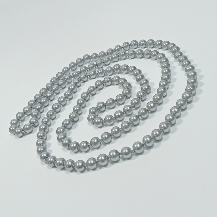Бусы 120-130см, цвет - серый, арт. 2024-07