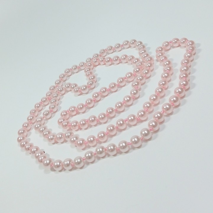 Бусы 120-130см, цвет - светло-розовый, арт. 2024-08