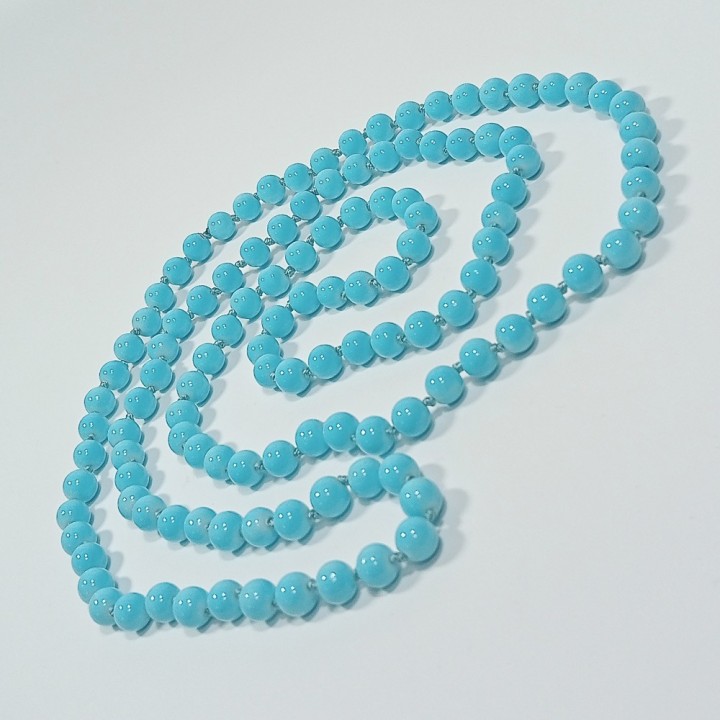 Бусы 120-130см, цвет - бирюзовый, арт. 2024-09