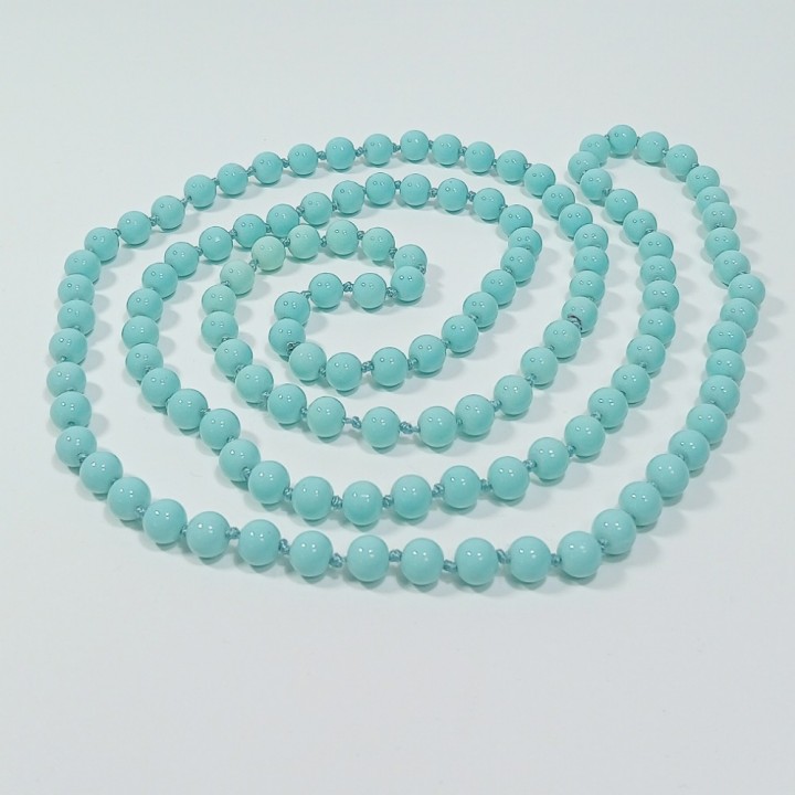 Бусы 120-130см, цвет - бледно-бирюзовый, арт. 2024-10