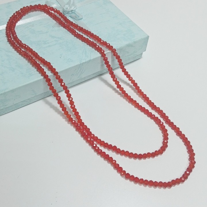 Бусы стеклянные граненые (95-100см), арт. 20199-12