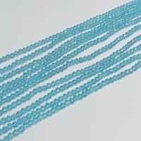 Бусины стеклянные граненые рондель, 4мм, 100шт в нити.