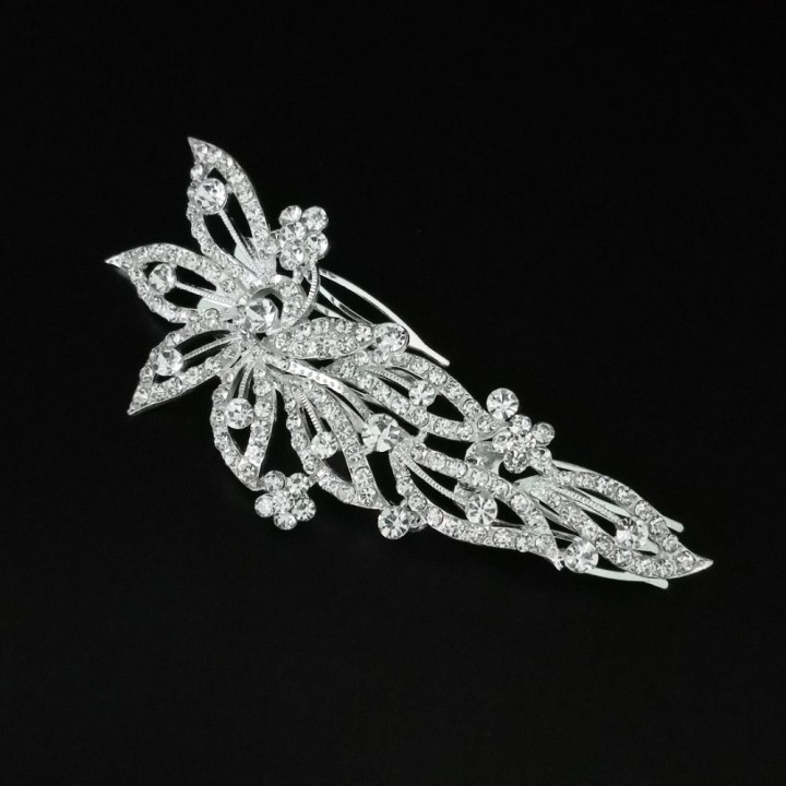  Гребень металлический со стразами, арт. 6129