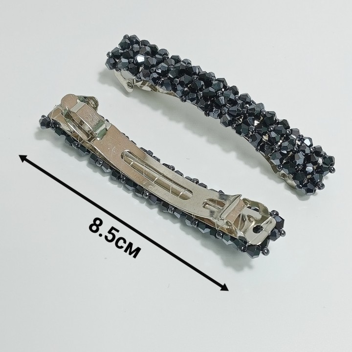  Заколка-автомат из хрустальных бусин (цена за 1шт), арт. 18117