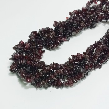 Бусины из граната (галтовка), длина нити 78см, размер бусин 3-8мм