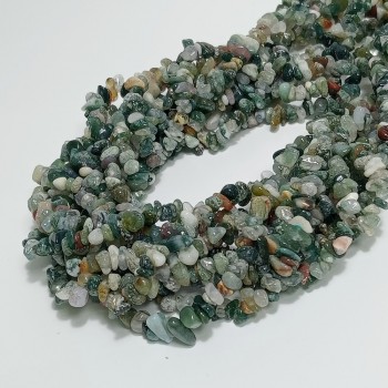 Бусины из яшмы (галтовка), длина нити 80см, размер бусин 3-7мм