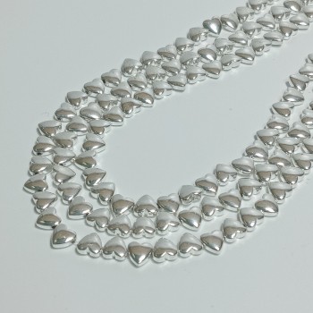 Бусины из гематита с серебристым покрытием, размер 7мм, 68шт. в нити