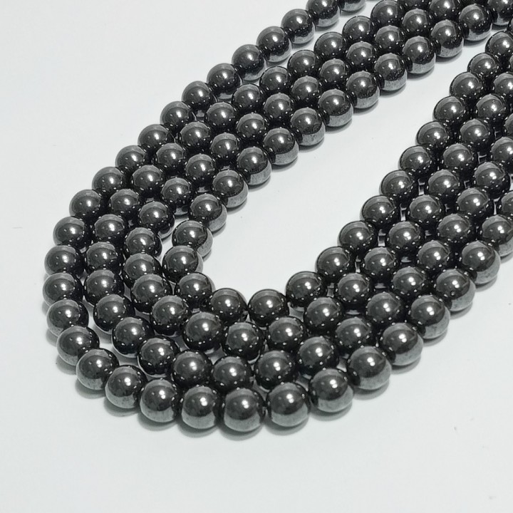 Бусины из гематита, диаметр 6мм, 65шт в нити, арт. 6937