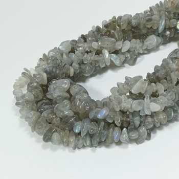 Бусины из лабрадорита (галтовка 5-14мм), длина нити 80см