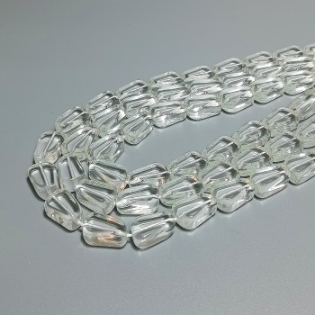 Бусины из натурального горного хрусталя (11х16мм), 23шт в нити