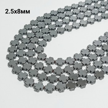 Бусины из гематита, размер 2.5х8мм, 50шт. в нити