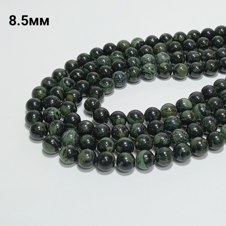 Бусины из яшмы "камбаба" гладкие, диаметр 8.5мм, 48шт в нити. 