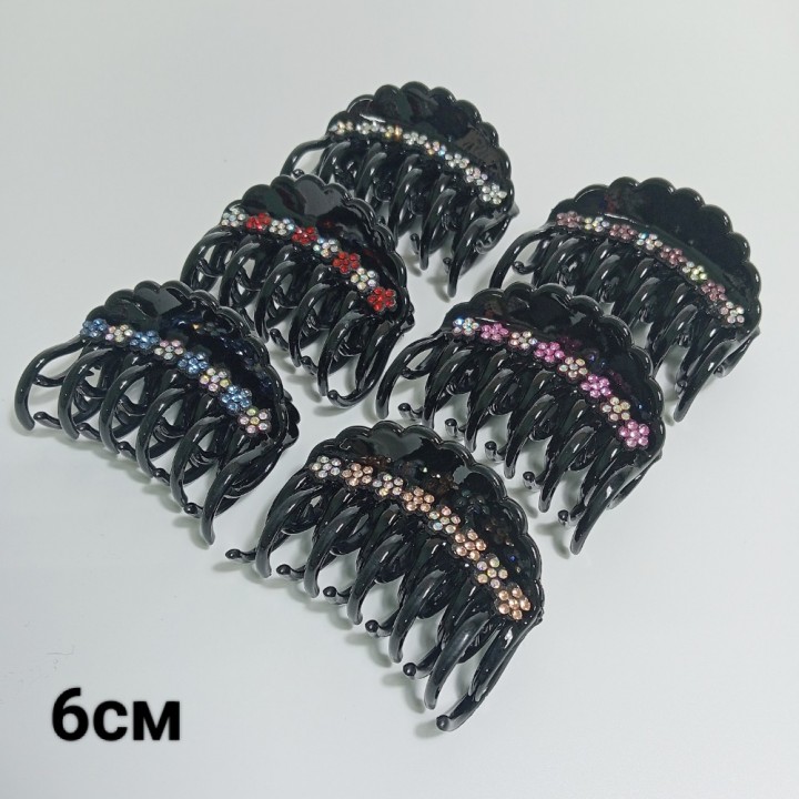  Краб 6см (цена за 1шт.), глянцевый пластик, стразы, арт. 1292