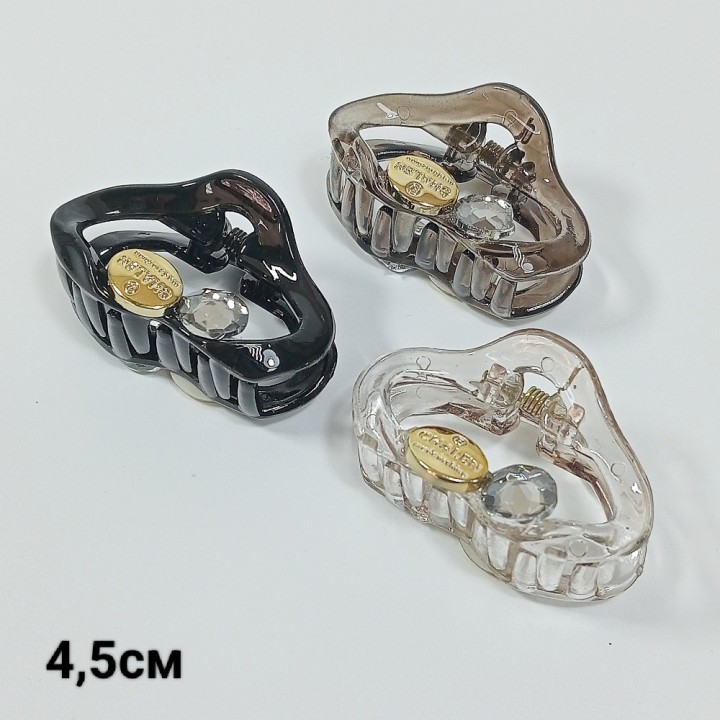  Краб 4,5см (цена за 1шт.), глянцевый пластик, стразы, арт. 12329