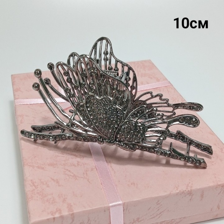  Краб 10см (цена за 1шт), металл, стразы, арт. 1208