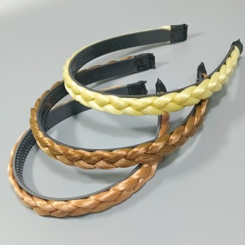  Ободок с косой из искусственных волос (цена за 1шт), арт. 1329