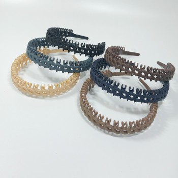  Ободок с зубчиками, матовый пластик (цена за 1шт), арт. 1347