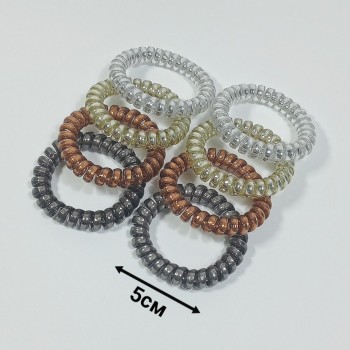 Набор резинок 8шт, диаметр 5см, перламутровые, арт. 10322