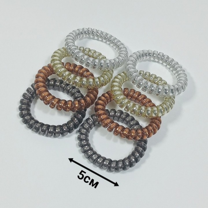 Набор резинок 8шт, диаметр 5см, перламутровые, арт. 10322