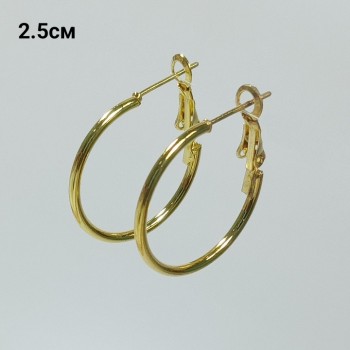 Серьги-кольца, диаметр   2.5см, арт. 2289-02