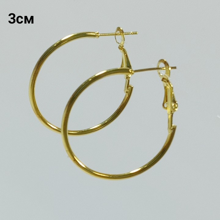 Серьги-кольца, диаметр   3см, арт. 2289-03