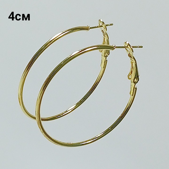 Серьги-кольца, диаметр  4см, арт. 2289-04
