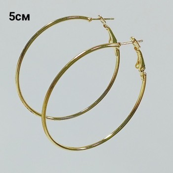 Серьги-кольца, диаметр 5см, арт. 2289-05